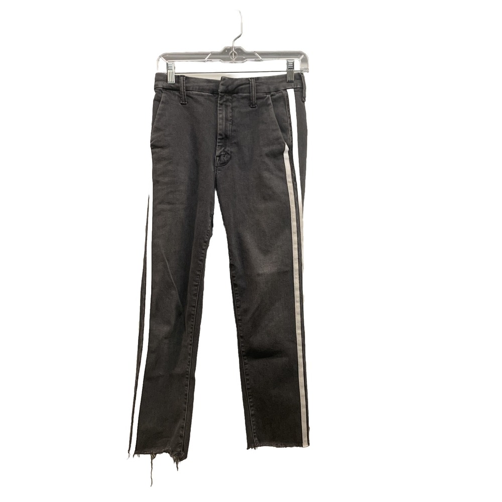 Mother "the shaker prep fray" faded black high rise jeans size 24 x 24 Fray Hem